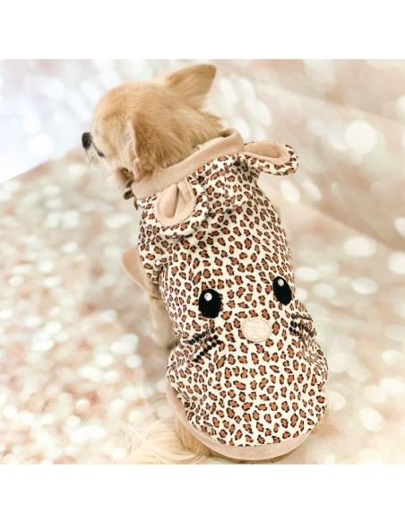 TOPOMIO FACE PANTHER BEIGE PULL TOPOMIO FACE PANTHER BEIGE PULL