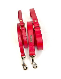 BASIC LEATHER LEASH RED