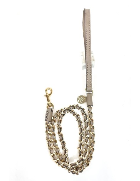ICON LEATHER LEASH TAUPE