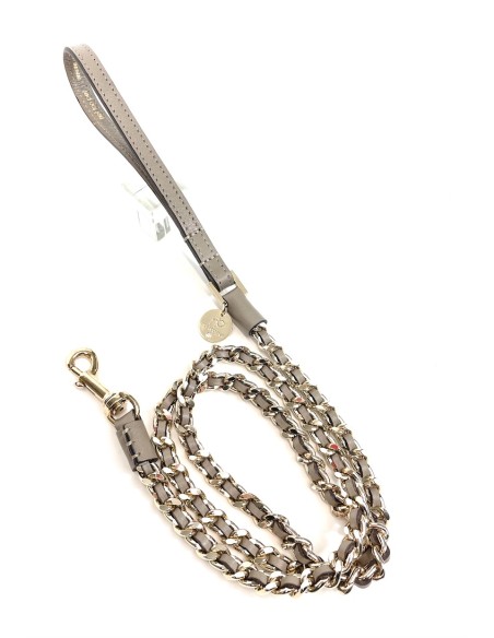ICON LEATHER LEASH TAUPE