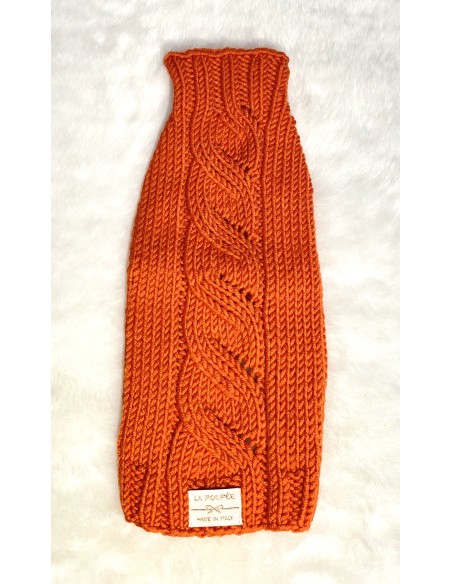 la poupée orange braid pull in wool