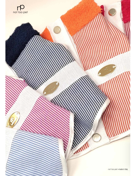 STRIPED GILET OCEAN