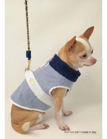 STRIPED GILET OCEAN
