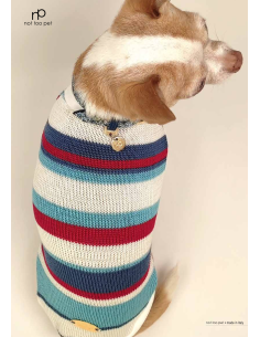 STRIPED COTTON SWEATER BLUE 2