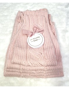 PULL TRECCIA ROSA CHIARO