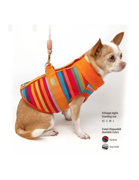 STRIPED GILET RAINBOW