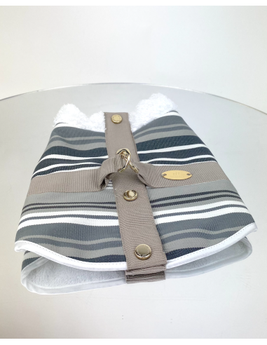 STRIPED GILET GREY SHADE SPECIAL