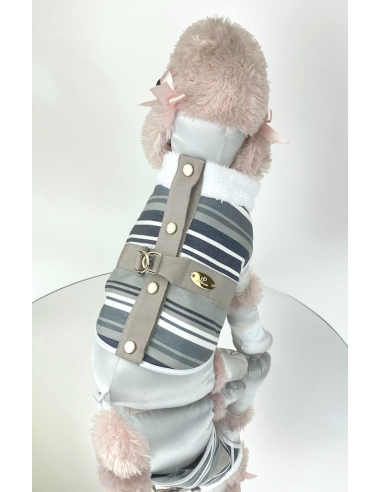 STRIPED GILET GREY SHADE SPECIAL