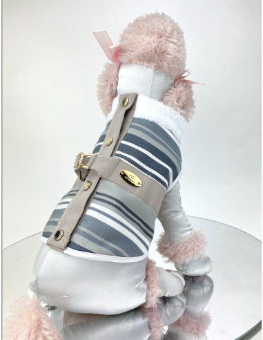 STRIPED GILET GREY SHADE SPECIAL