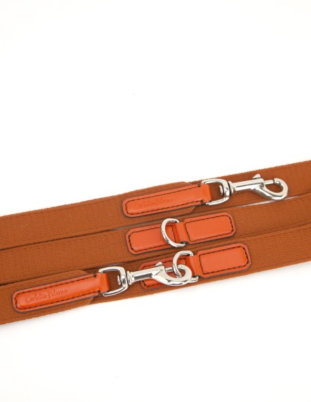 GUINZAGLIO NASTRO 3 POSIZIONI ARANCIO