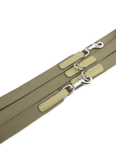 GUINZAGLIO NASTRO 3 POSIZIONI OLIVA