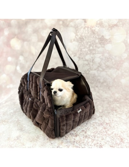 NEW ARIA BAG POSH FUR DARK CHOCO