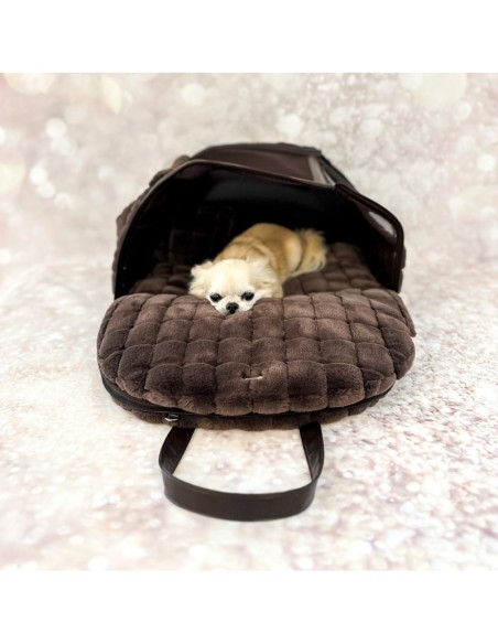 NEW ARIA BAG POSH FUR DARK CHOCO