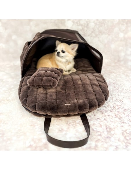 NEW ARIA BAG POSH FUR DARK CHOCO