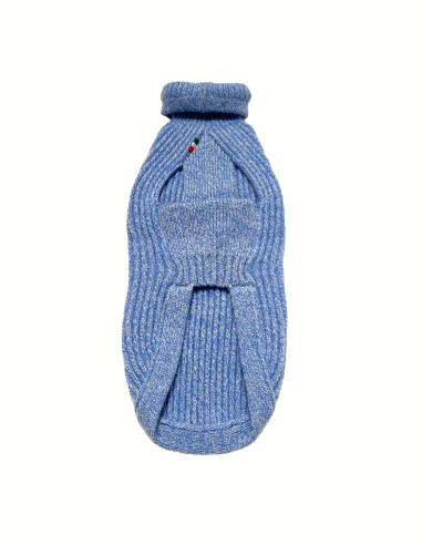 CASHMERE PULL BLUE MELANGE