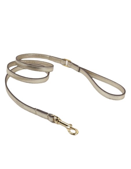 BASIC LEATHER LEASH PLATINUM