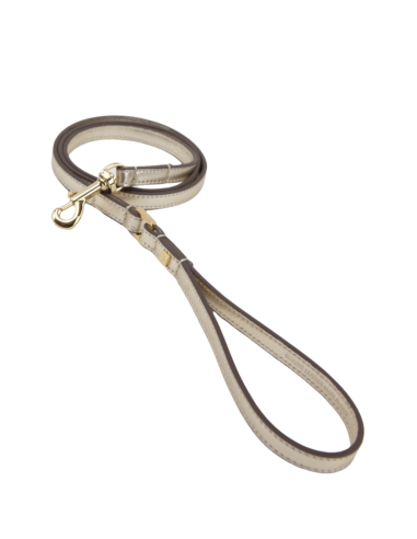 BASIC LEATHER LEASH PLATINUM