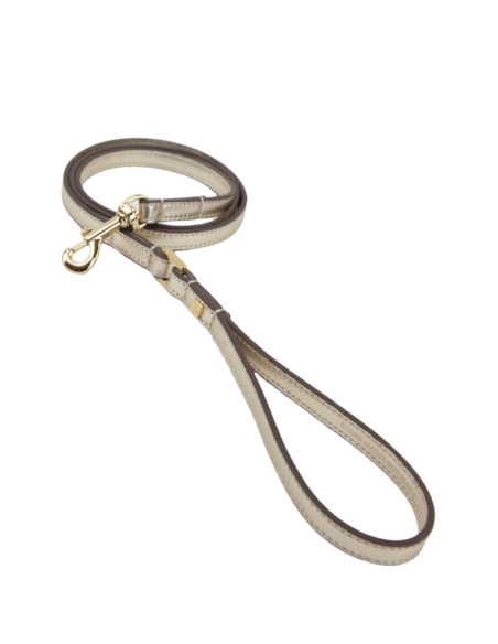BASIC LEATHER LEASH PLATINUM