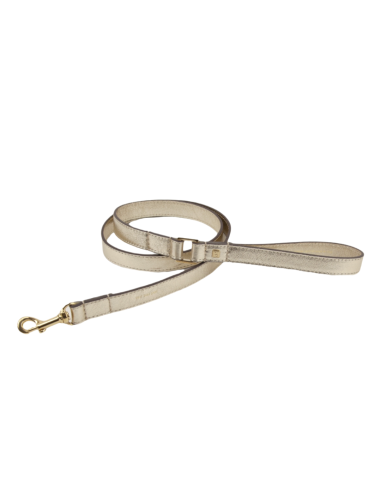 BASIC LEATHER LEASH PLATINUM