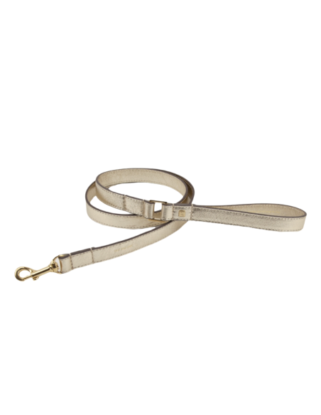 BASIC LEATHER LEASH PLATINUM