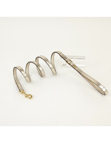 BASIC LEATHER LEASH PLATINUM