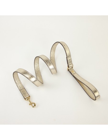 BASIC LEATHER LEASH PLATINUM