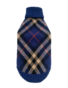 CHECK WOOL PULL BLUE 2