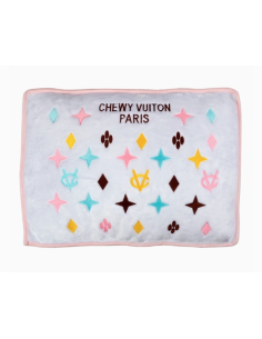 WHITE CHEWY VUITON SOFT BED 2