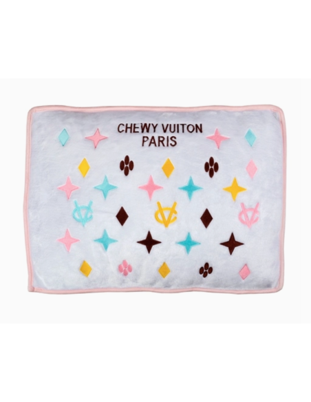 WHITE CHEWY VUITON SOFT BED