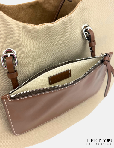 BORSA TULIP NATURAL TABACCO