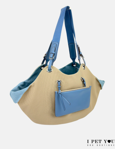 NATURAL BLUE SUGAR TULIP BAG