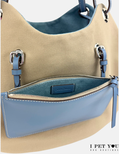 NATURAL BLUE SUGAR TULIP BAG