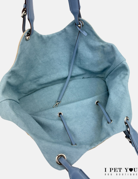 NATURAL BLUE SUGAR TULIP BAG