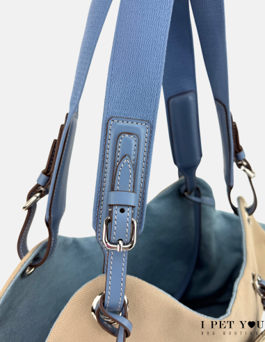 NATURAL BLUE SUGAR TULIP BAG