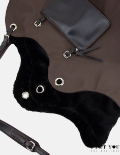 CHOCO BLACK NYLON TULIP BAG... 2