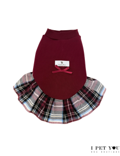 TARTAN SWEATSHIRT DRESS