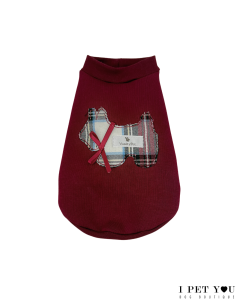 FELPA CON TERRIER TARTAN