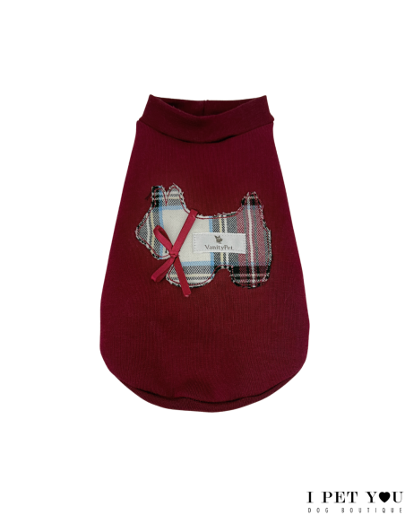 FELPA CON TERRIER TARTAN