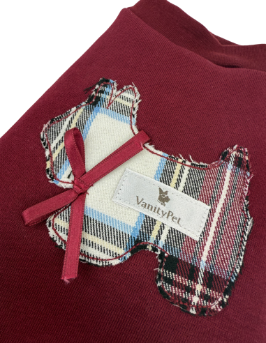 FELPA CON TERRIER TARTAN