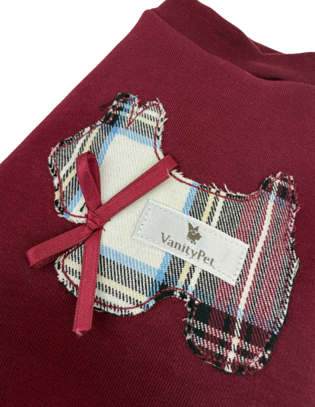 FELPA CON TERRIER TARTAN