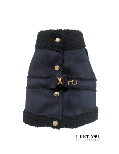 SHEEPSKIN GILET HARNESS BLU...