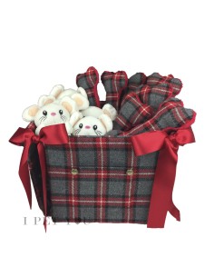Tartan Red Toy Basket - Limited Edition