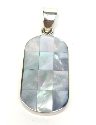GREY MOTHER OF PEARL - ID TAG