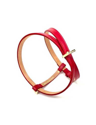 BASIC HARNESS RED LEATHER
